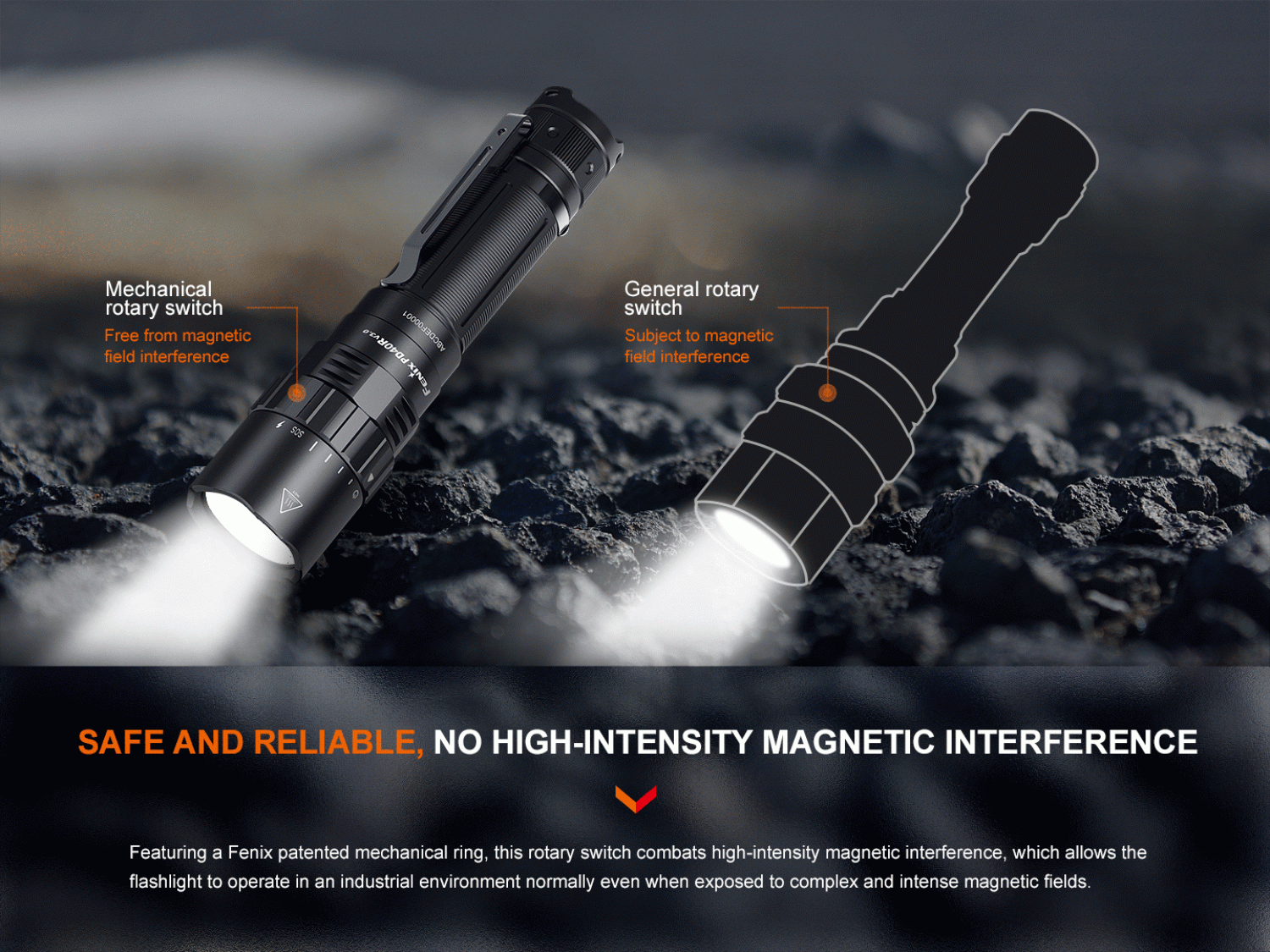 Fenix PD40R V3.0 - LED Taschenlampe mit Drehschalter