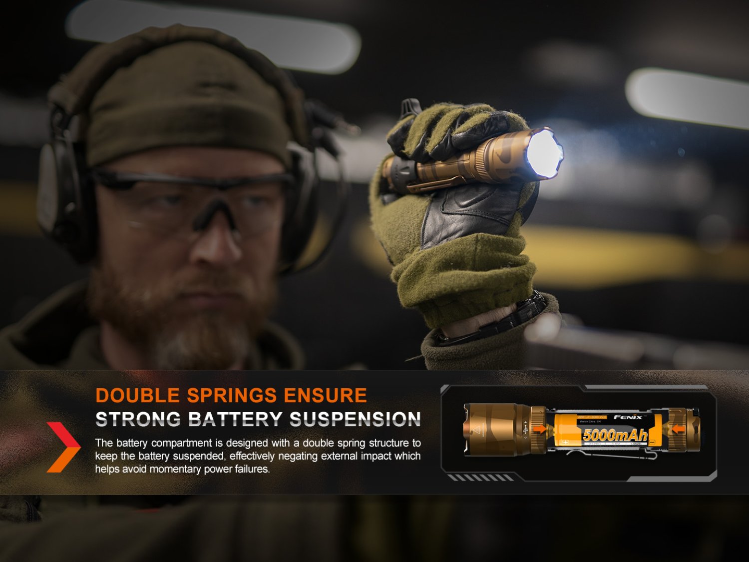 Fenix TK20R UE Desert Camo - taktische LED Taschenlampe