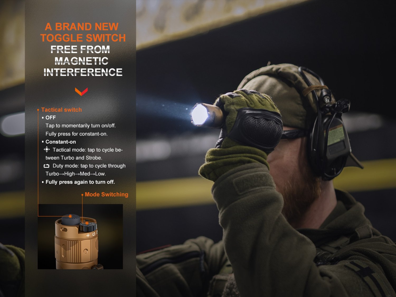 Fenix TK20R UE Desert Camo - taktische LED Taschenlampe