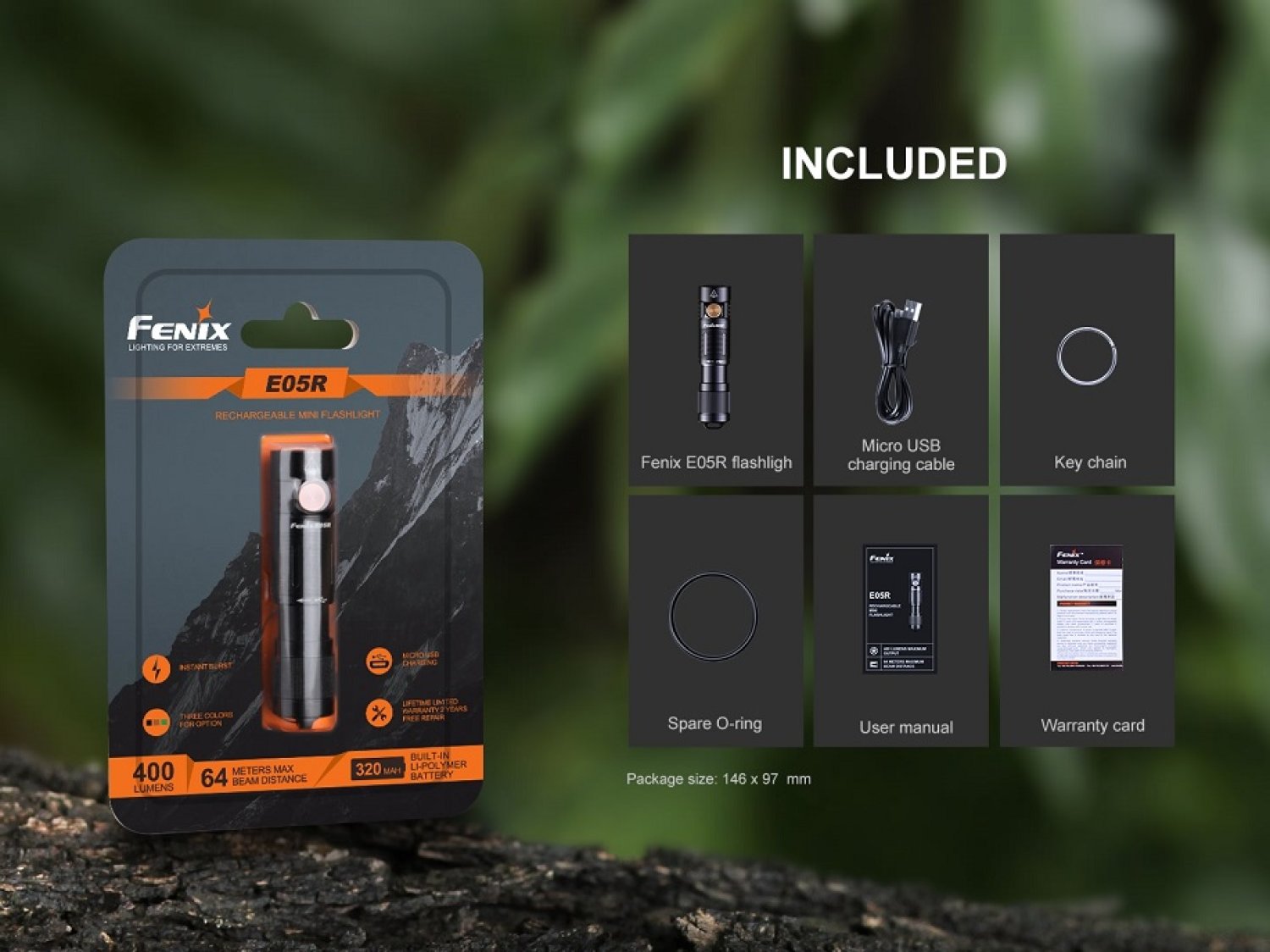 Fenix E05R LED flashlight