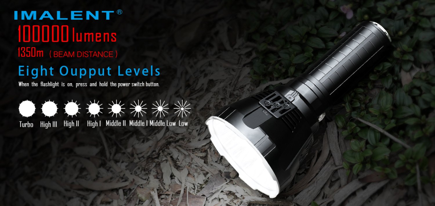 Imalent MS18 Occasionmodell neuwertig - 100000 Lumen - LED Suchscheinwerfer
