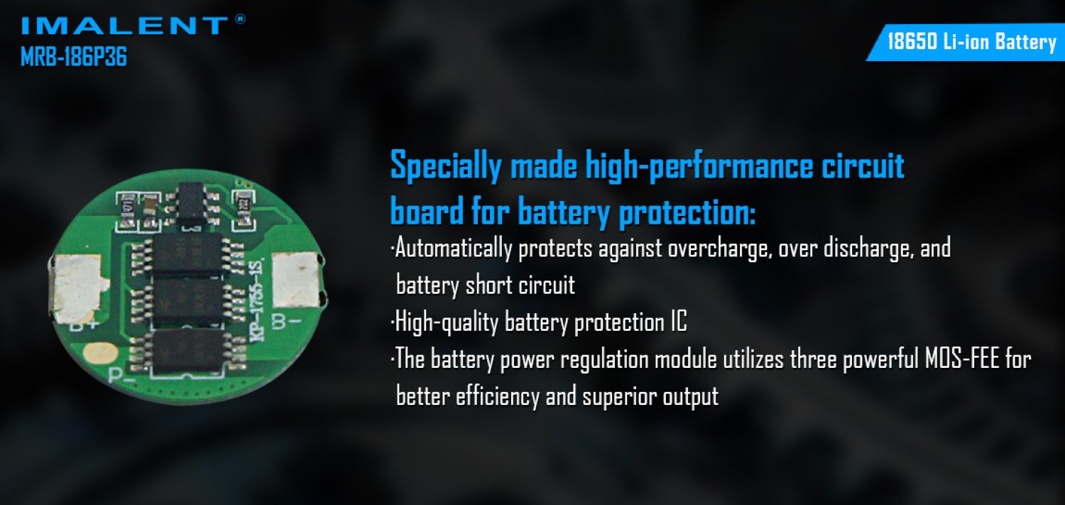 Imalent Akku Typ "18650" - 3600mah (MRB-186P36) - 4 Ampere