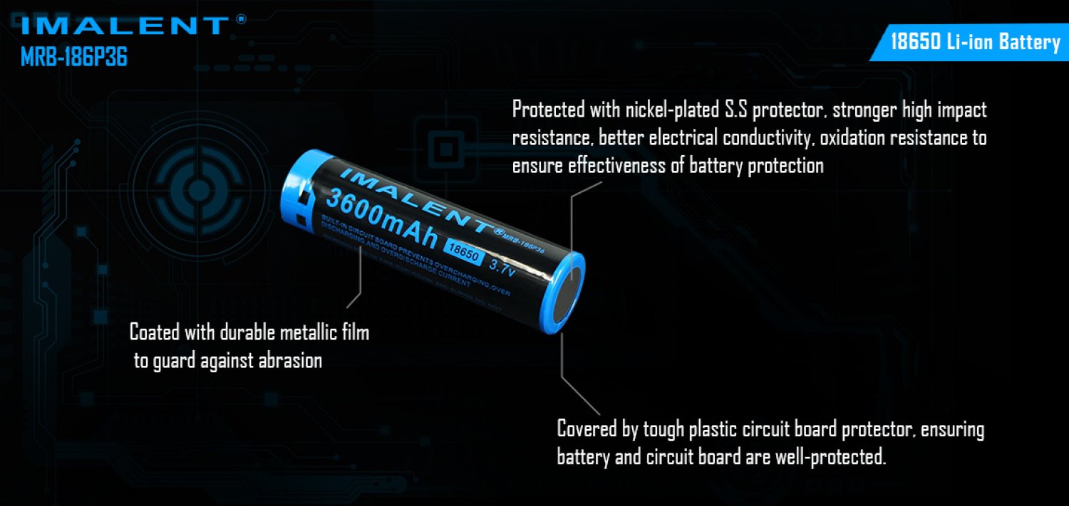 Imalent Akku Typ "18650" - 3600mah (MRB-186P36) - 4 Ampere