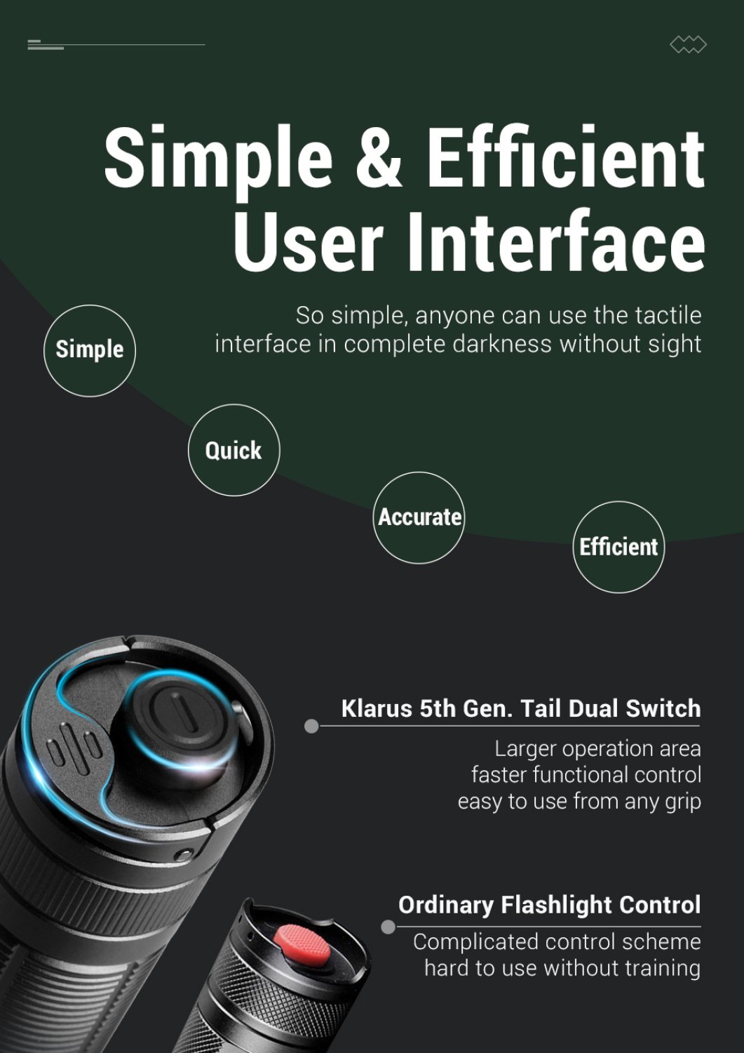 Klarus E3 - LED flashlight - used model