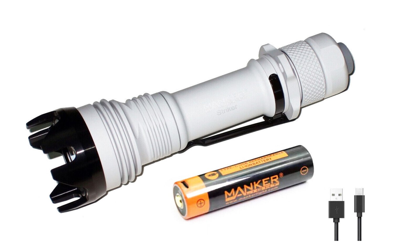 Manker Striker white - tactical LED flashlight