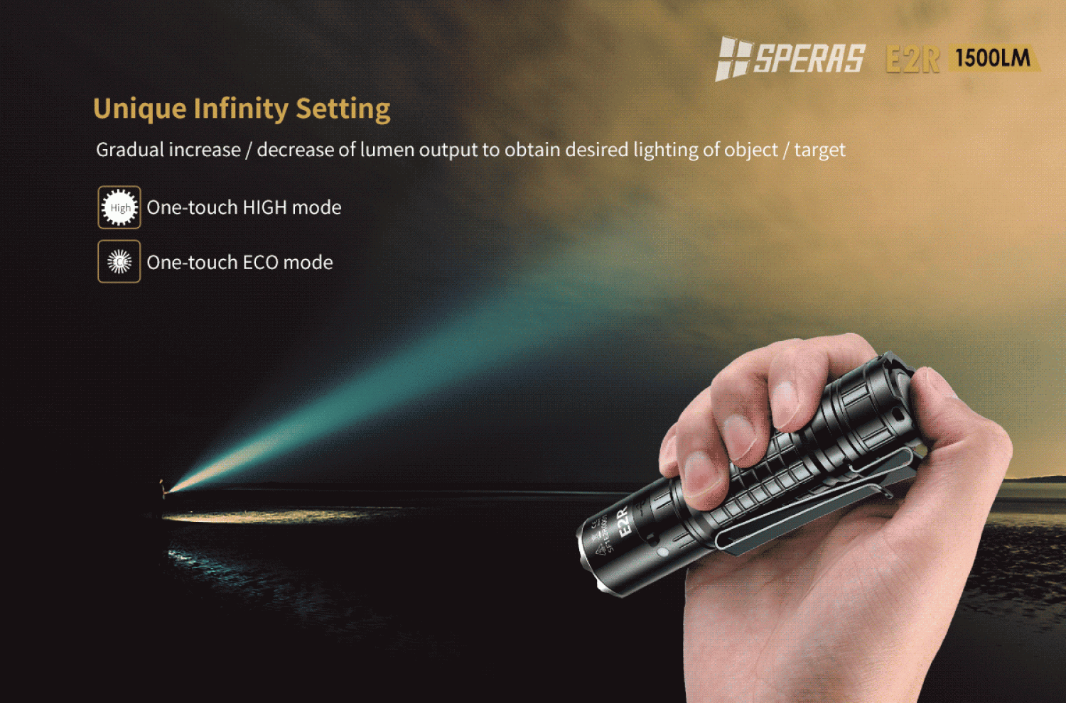 Speras E2R LED flashlight