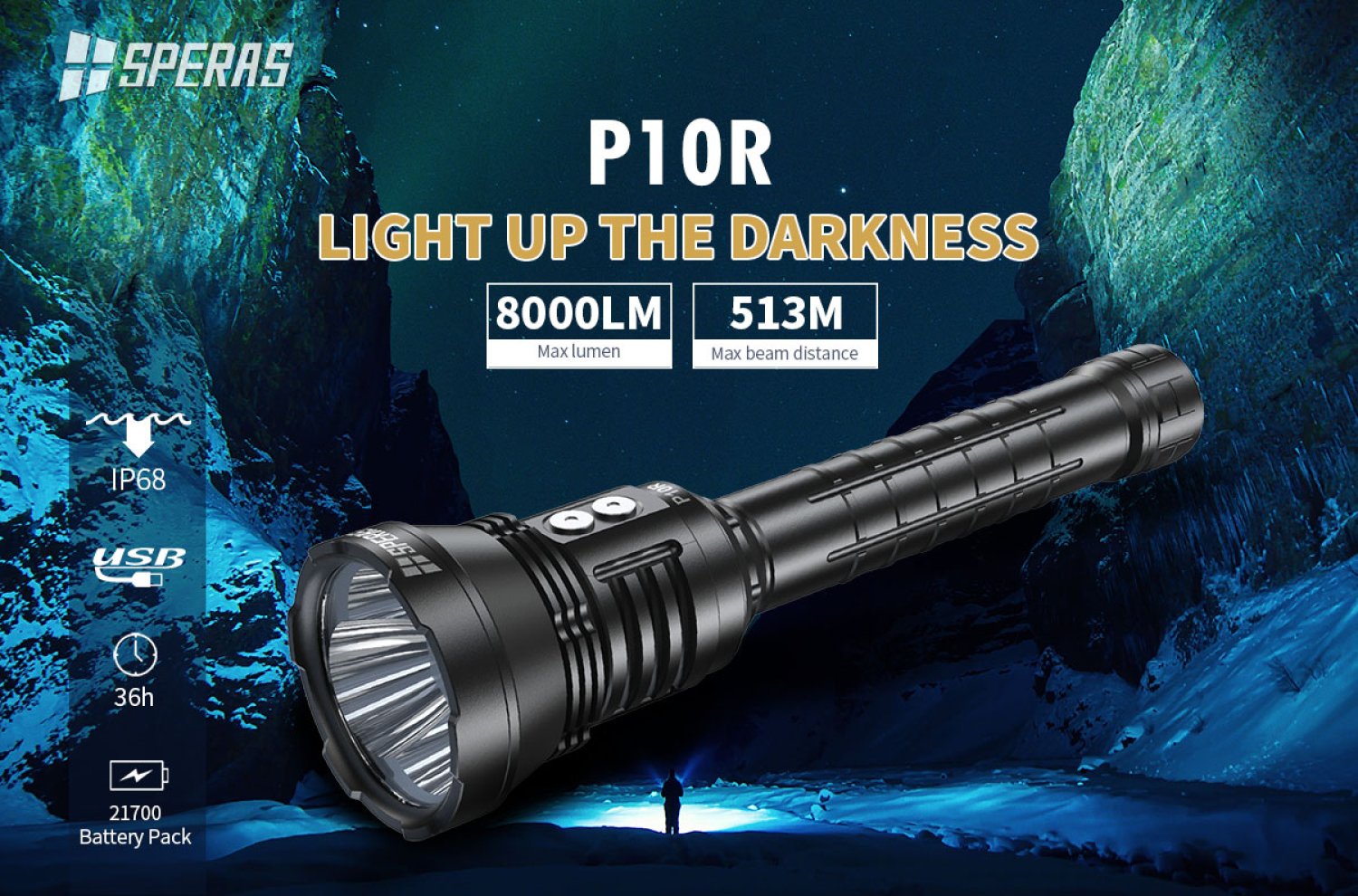 Preview: Speras P10R LED flashlight