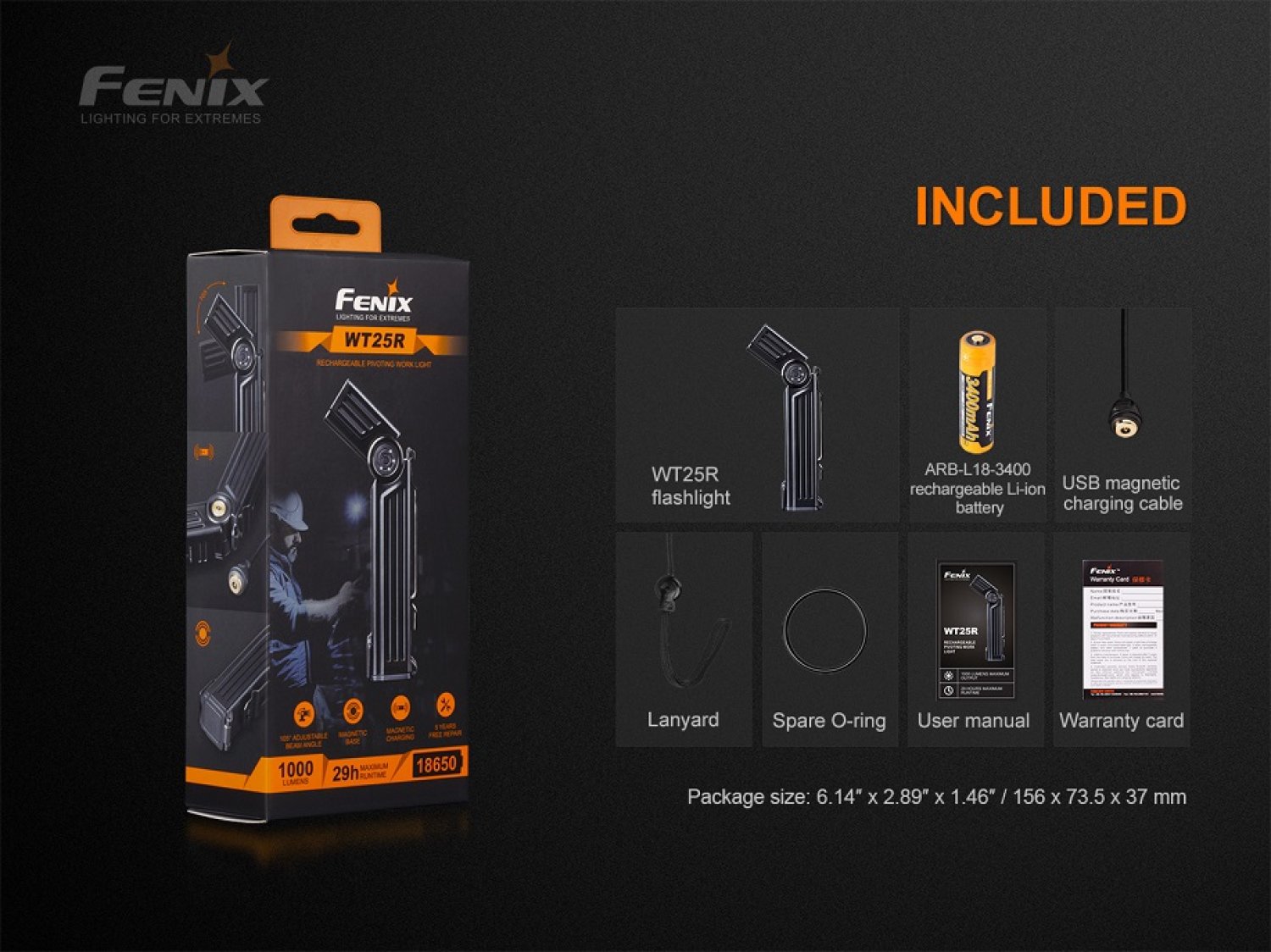Fenix WT25R multifunctional LED flashlight