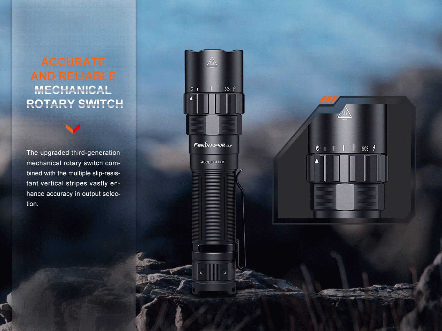 Fenix PD40R V3.0 - LED Taschenlampe mit Drehschalter