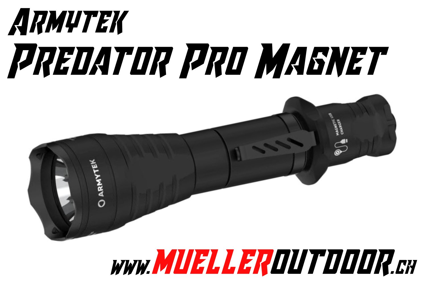 Armytek Predator Pro Magnet - tactical LED flashlight
