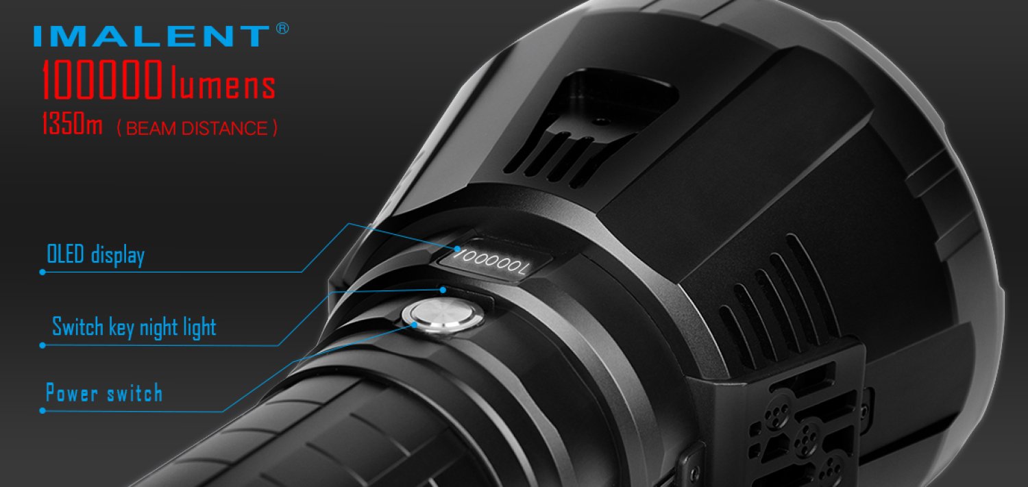 Imalent MS18 Occasionmodell neuwertig - 100000 Lumen - LED Suchscheinwerfer