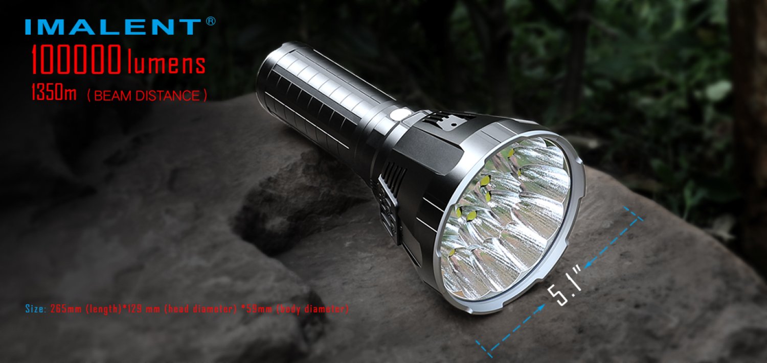 Imalent MS18 Occasionmodell neuwertig - 100000 Lumen - LED Suchscheinwerfer