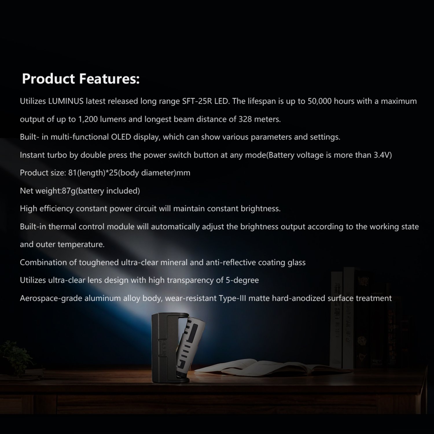 Imalent LD35 schwarz - Set mit Ladebox