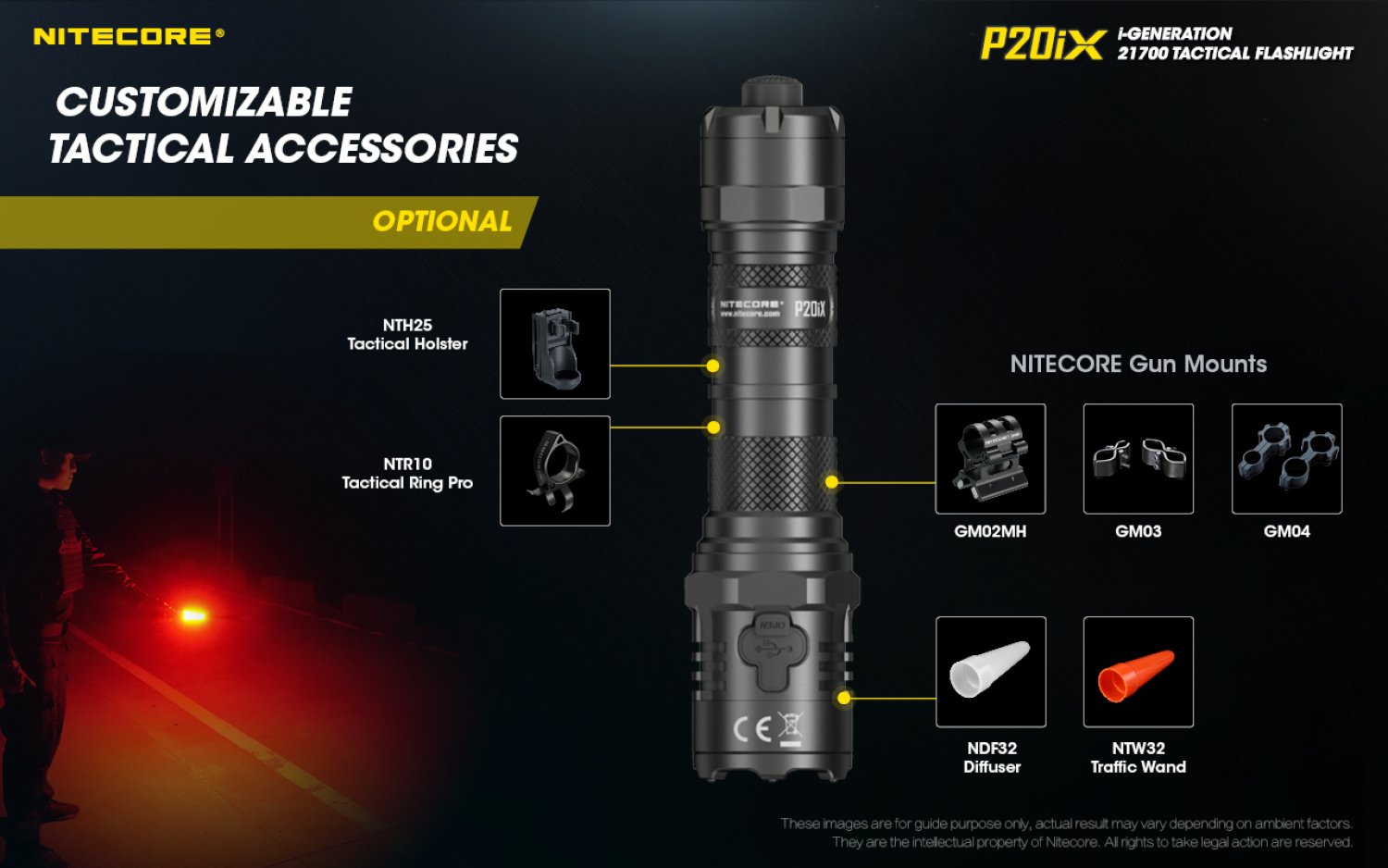 Nitecore P20iX - taktische LED Taschenlampe