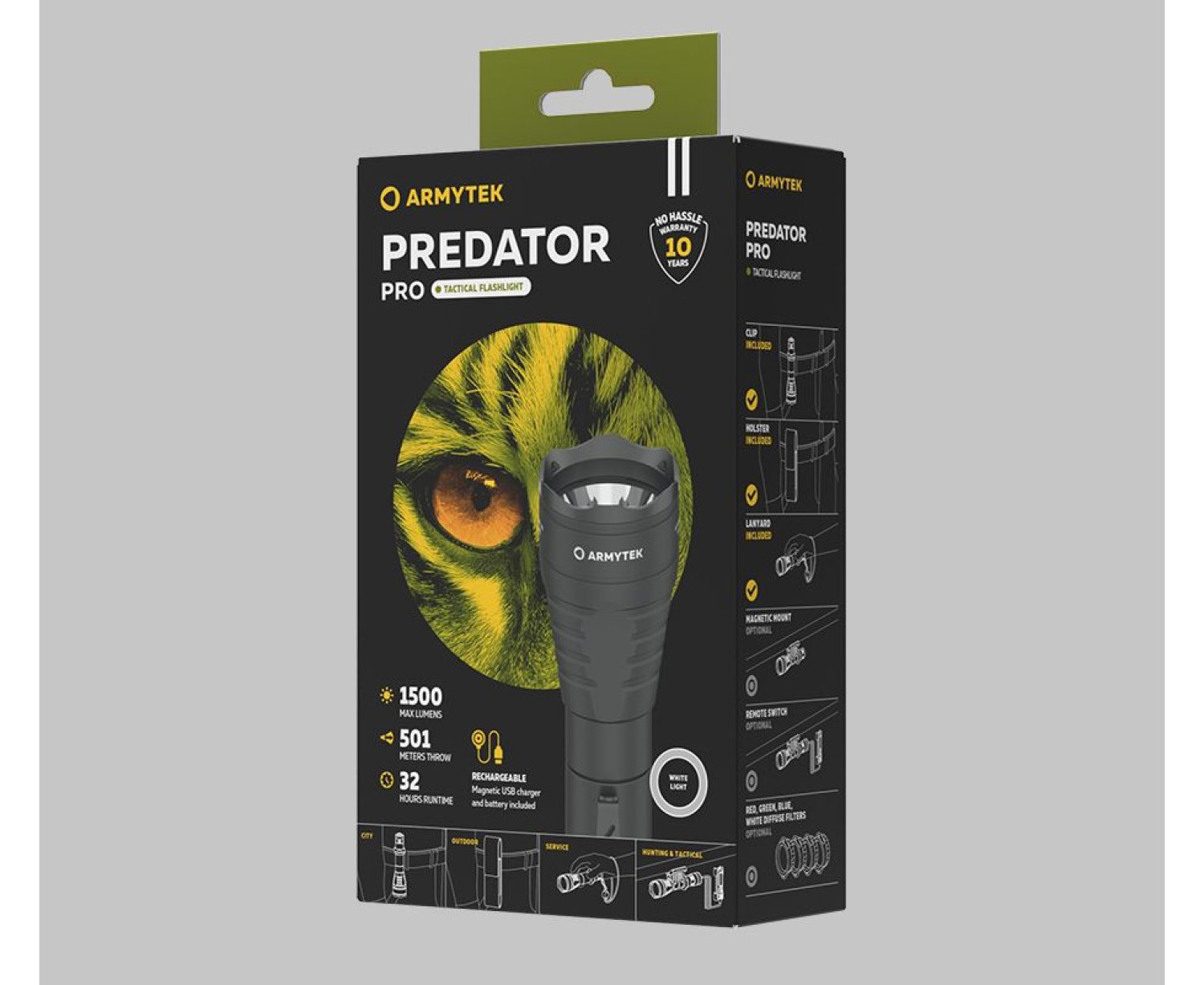 Armytek Predator Pro Magnet - tactical LED flashlight