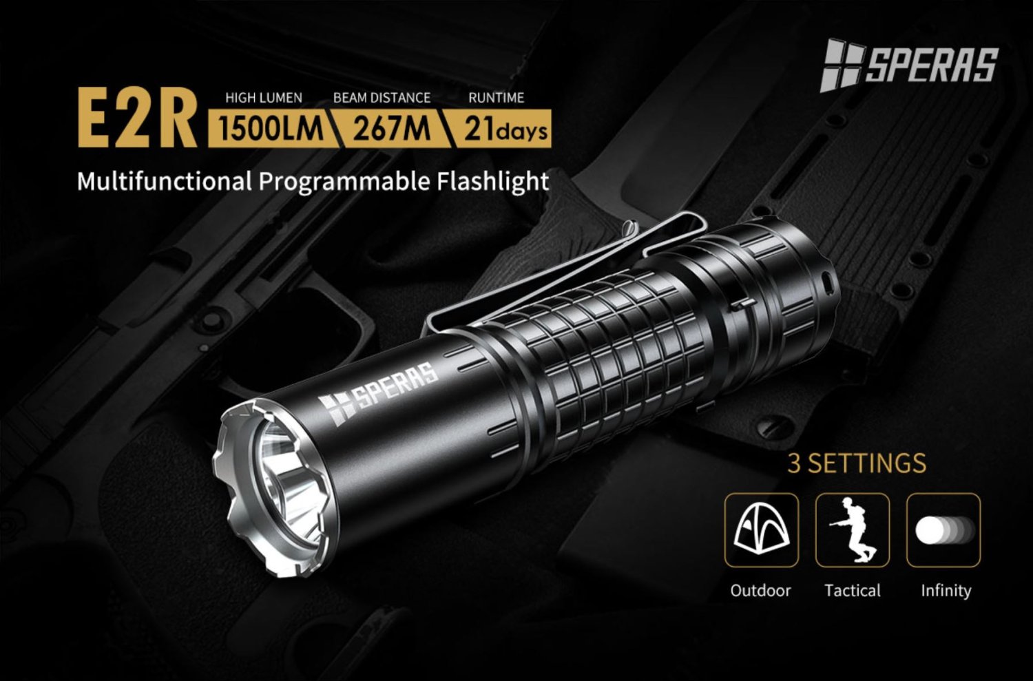 Speras E2R LED flashlight