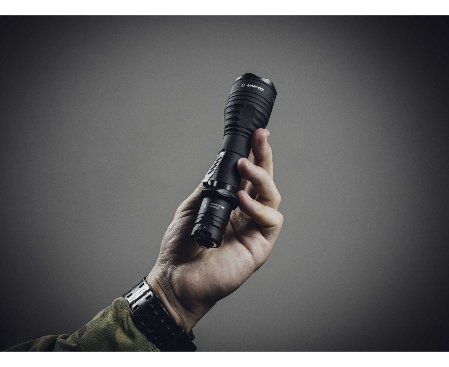 Armytek Viking Pro Magnet cold white - tactical LED flashlight