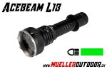 Acebeam L18 LED thrower - beam color: green